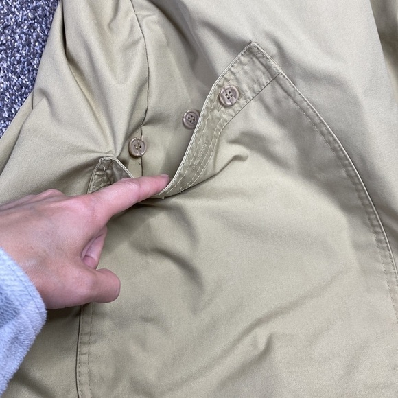 Vintage Foxland By Lanson Tan Hooded Shirt Jacket 13/14 Medium - Picture 4 of 9